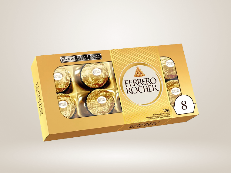 Caixa Ferrero Rocher 100g (8 unidades)
